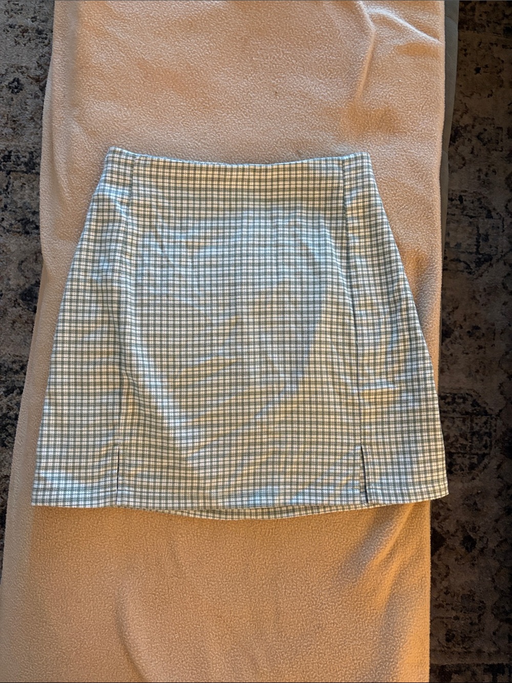Brandy Classic Plaid Mini Skirt - Green And White Plaid